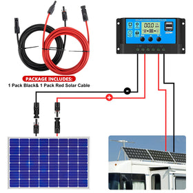 Vansdon solar extension used with panels and charge controllers on RVs