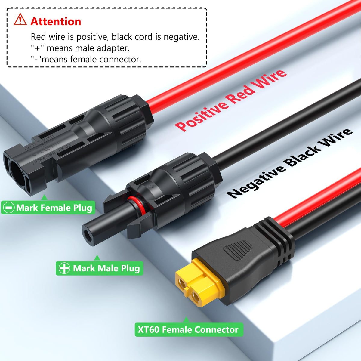 Vansdon weatherproof XT60 solar cable showing durable insulation outdoors