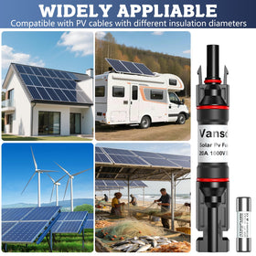Vansdon broad compatibility suits most solar panels, inverters, and controllers.