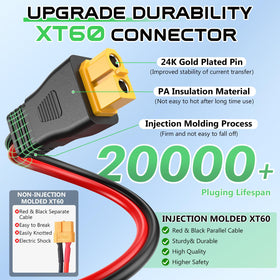 Vansdon XT60 solar cable laid out for outdoor use with portable power station