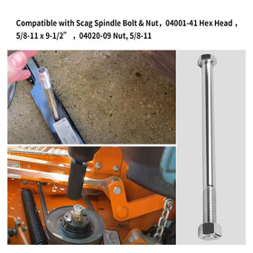 Vanshly bolt 5-8-11 x 9-1/2 inch with nut provides solid fastening.