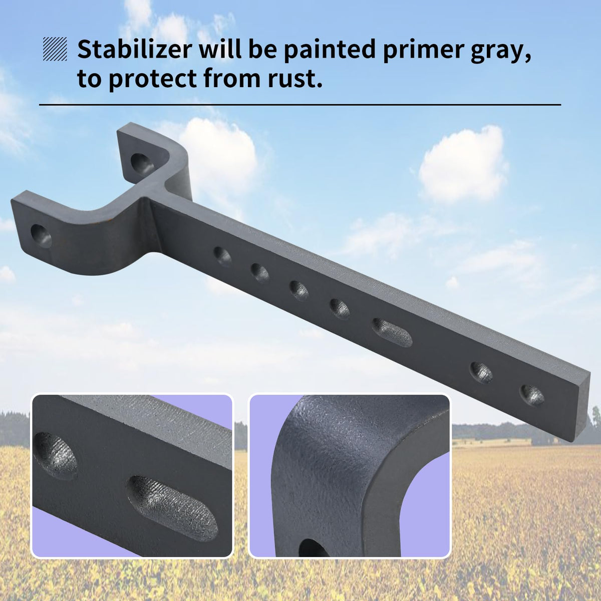 Vanshly stabilizer assembly showing quick, bolt-on setup.