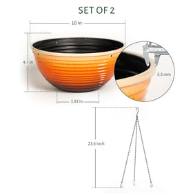 Vanslogreen 10-inch planter with drainage hole and plug for flexible watering control.