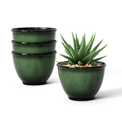 Vanslogreen 8-inch plastic plant pot with drainage holes for healthier watering.