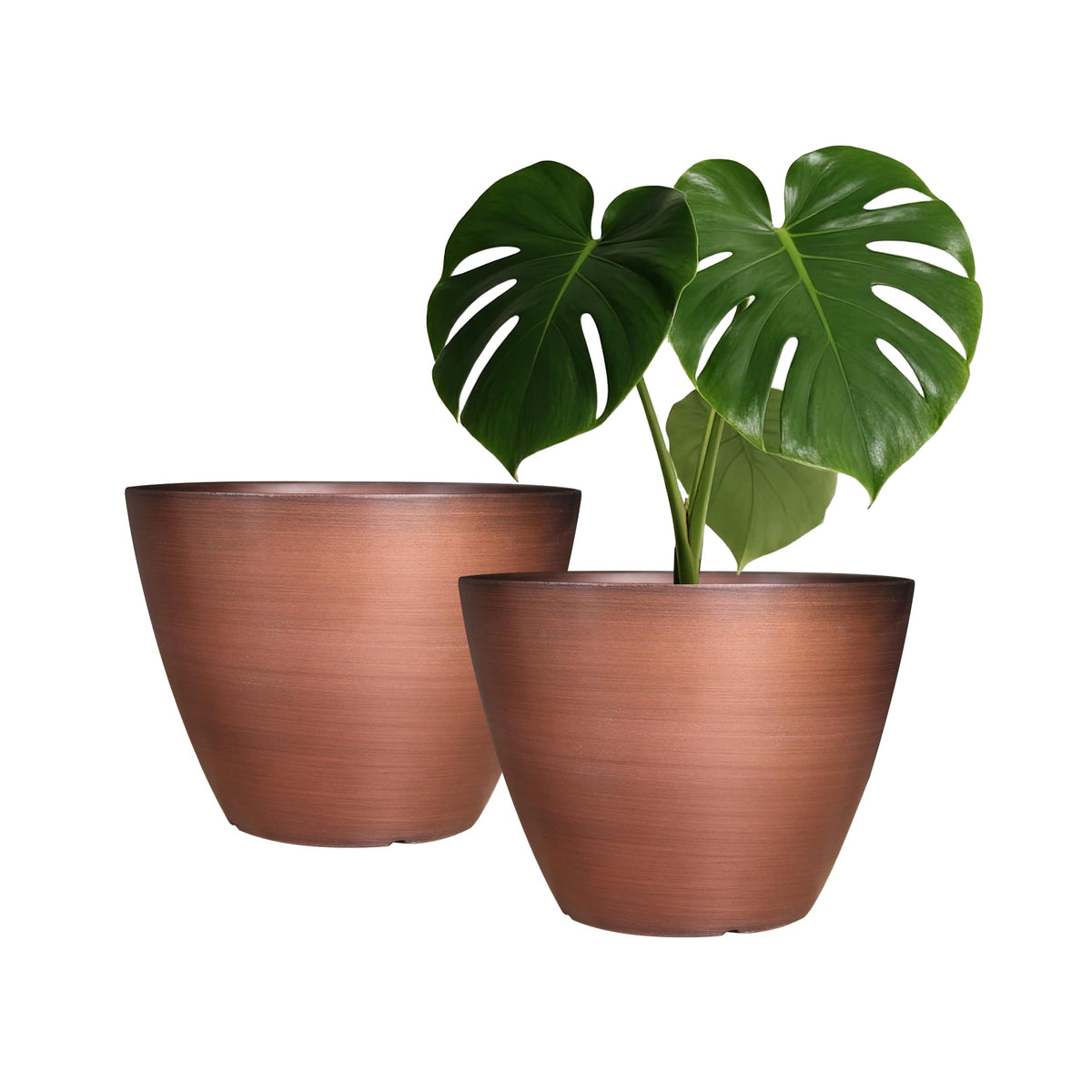 Vanslogreen 8-inch plastic plant pot with drainage hole for indoor and outdoor use