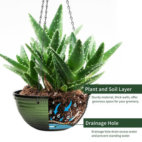 Vanslogreen glazed planter adds a modern touch to living room decor.