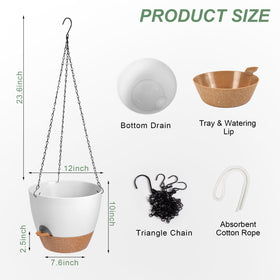 Vanslogreen planter features drainage holes to prevent overwatering.