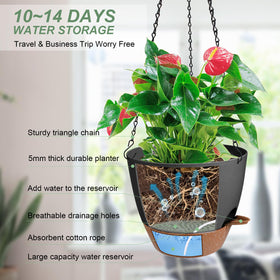 Vanslogreen hanging planter shows drainage holes for proper water flow.