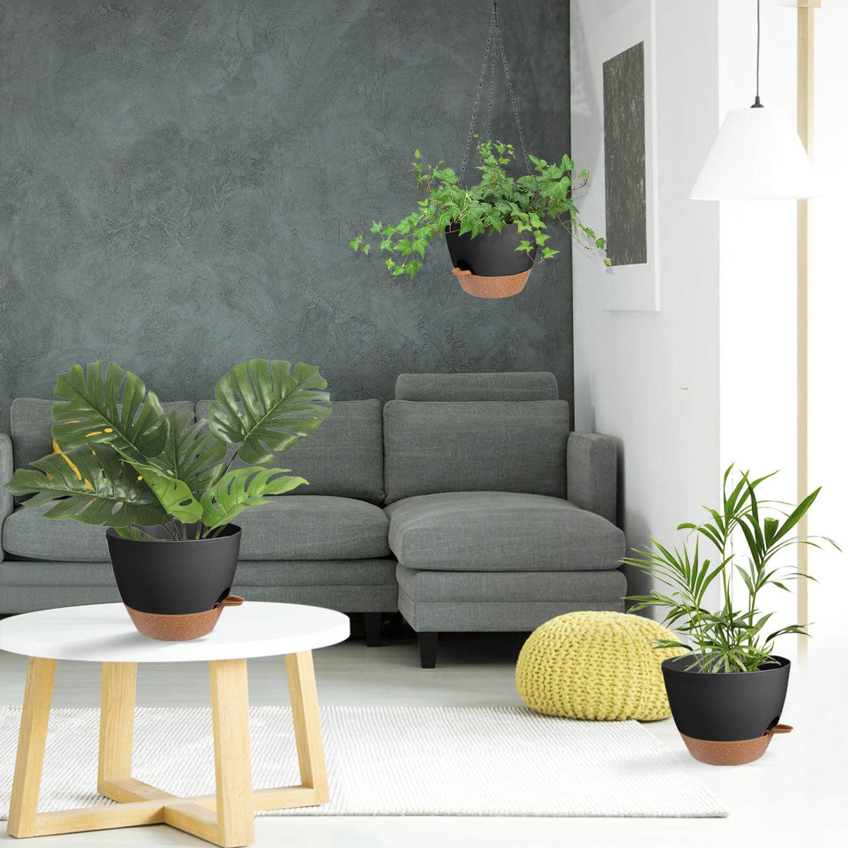Vanslogreen indoor-outdoor hanging planter for patios, balconies, and porches.