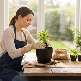 Vanslogreen lightweight PP plastic planters resist cracking outdoors.