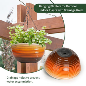 Vanslogreen lightweight 12-inch planter suitable for indoor shelves and patios.