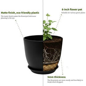 Vanslogreen pot with drainage holes supports healthy watering.