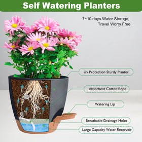 Vanslogreen planter bottom drainage holes promote soil aeration and healthy roots.