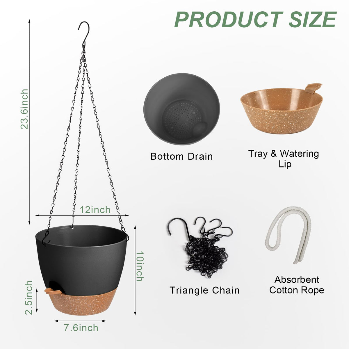 Vanslogreen removable-tray self-watering planter ready for travel days.