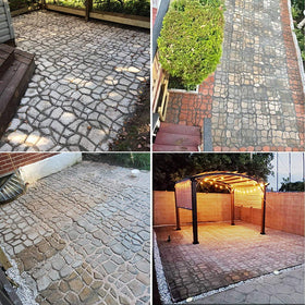 VanSmaGo concrete-paver mold creates uniform stone blocks