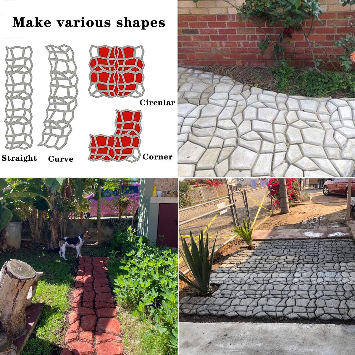 VanSmaGo Path Maker paving board shows an easy-to-use mold for DIY paths