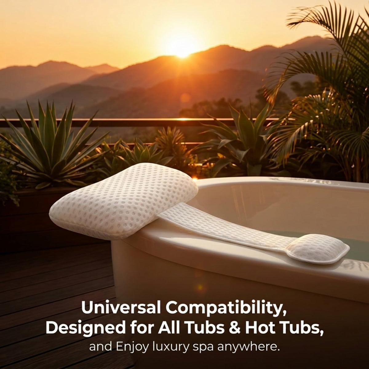 Vanstormy hot tub pillow non-slip surface for stability