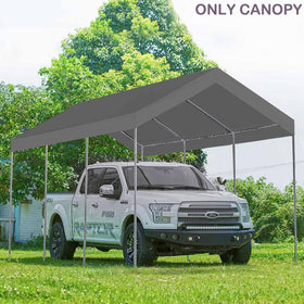 Vanteriam carport cover with ball bungees for quick securement