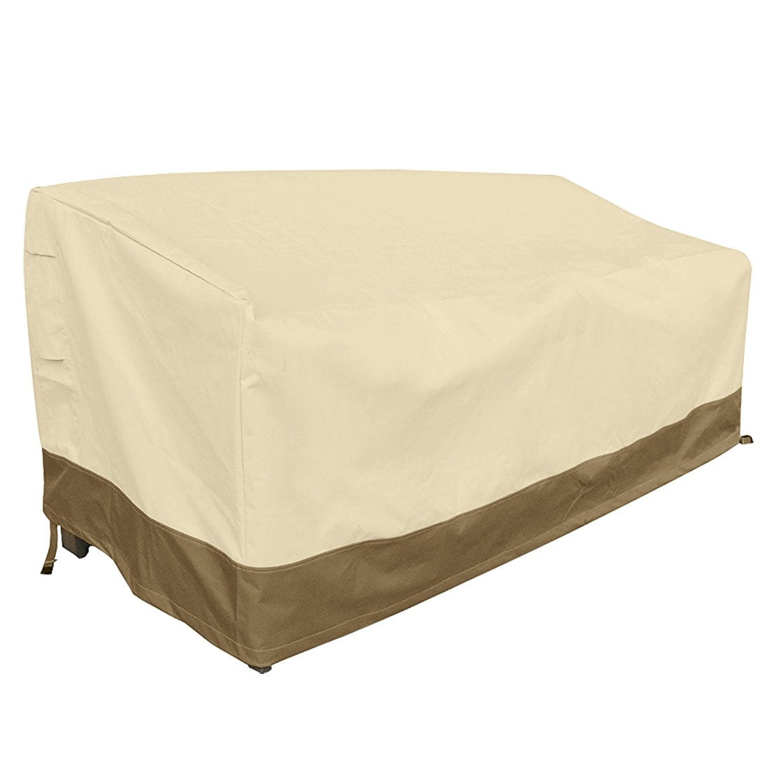 Vanteriam outdoor sofa cover front view showing 3-seater protection in rain