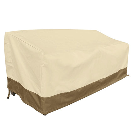 Vanteriam outdoor sofa cover front view showing 3-seater protection in rain