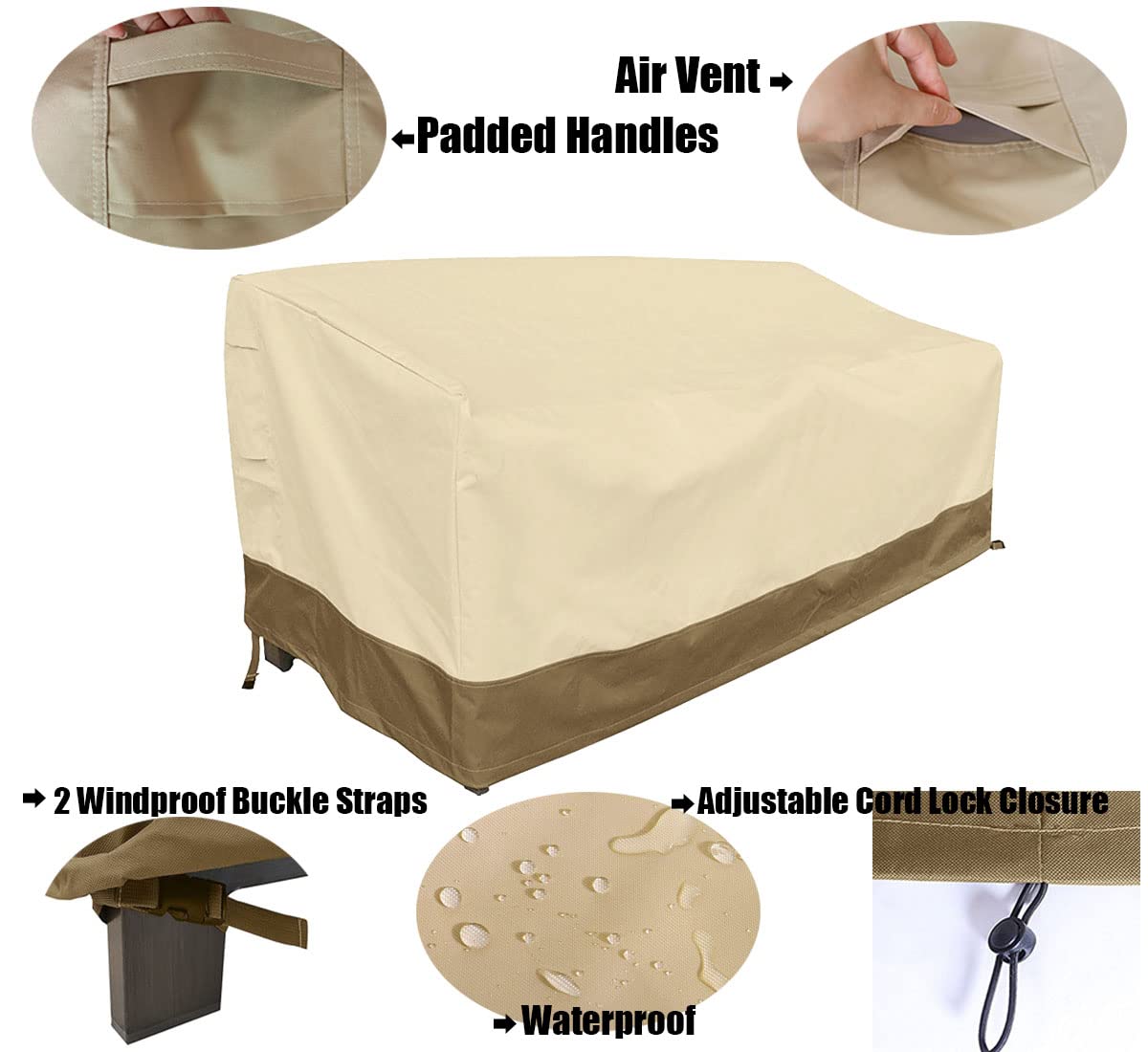 Vanteriam cover side view highlights elastic hem cord for secure fit