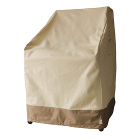 Vanteriam patio stackable chairs cover protects a set of chairs from rain