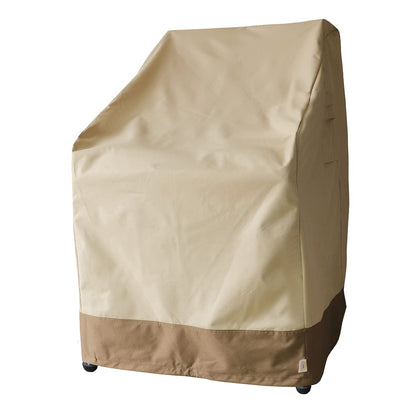 Vanteriam patio stackable chairs cover protects a set of chairs from rain