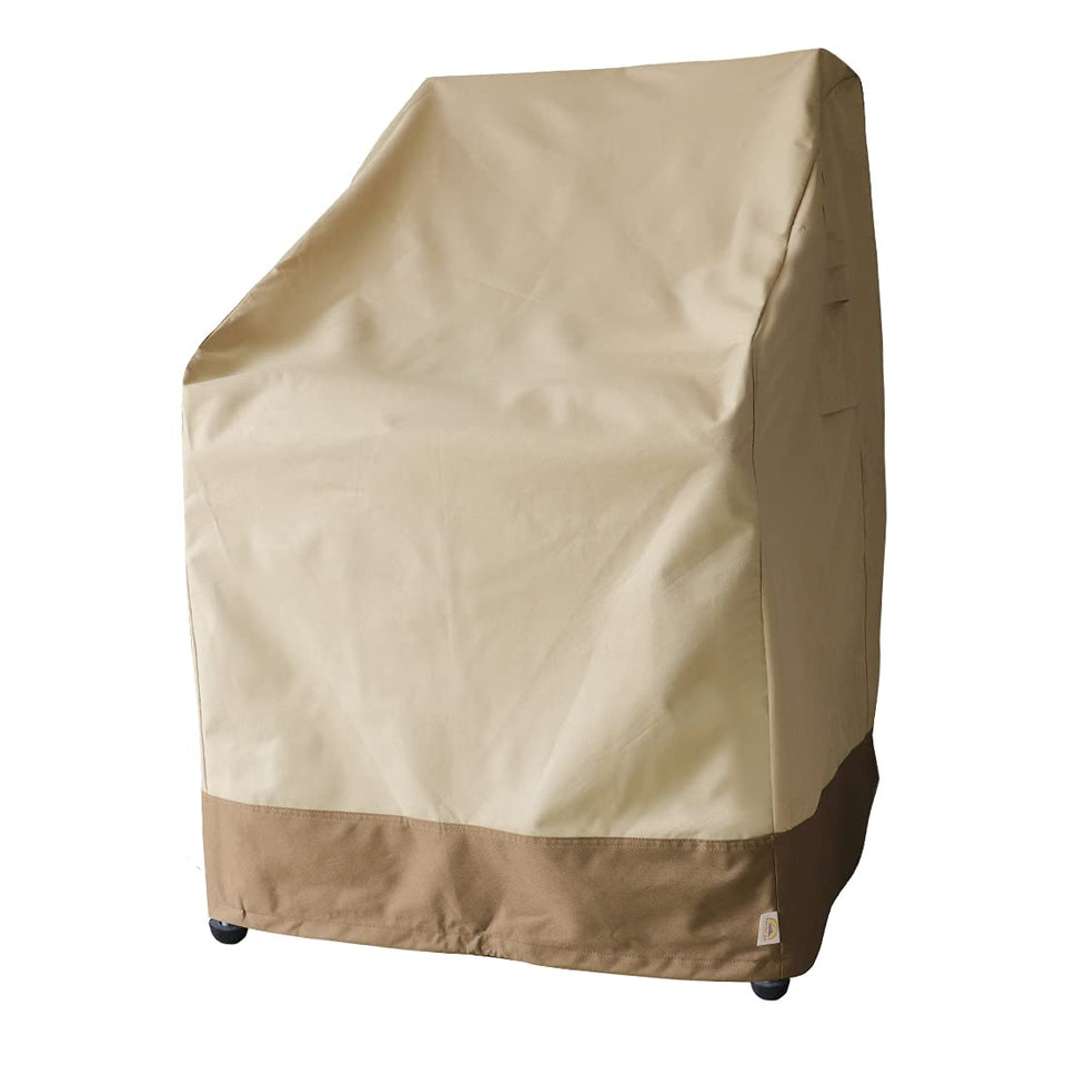 Vanteriam patio stackable chairs cover protects a set of chairs from rain