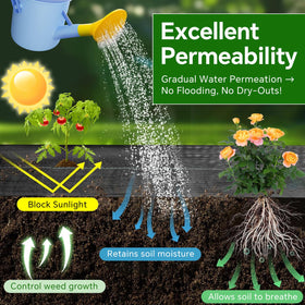 Vanver thick durable weed barrier protecting long-term beds