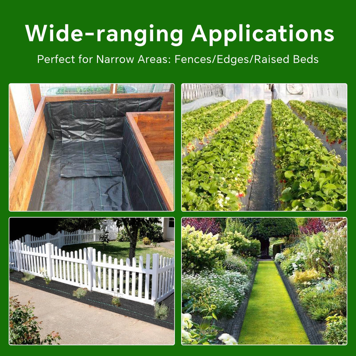 Vanver weed-blocking fabric offers durable, long-lasting performance for borders.