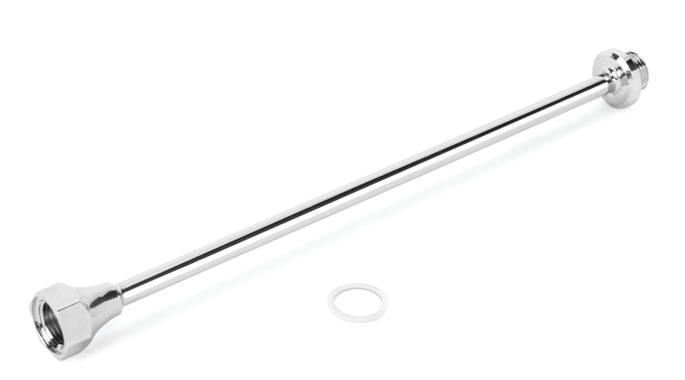 Vaper 19493 6-inch rigid brass extension reaches tight corners for targeted spraying.