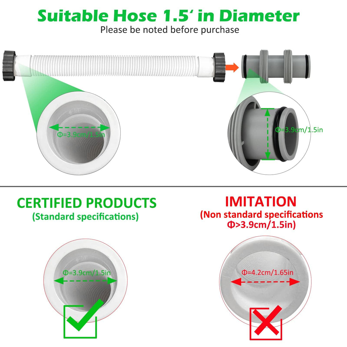 Varesee durable pool connector close-up highlights rugged construction