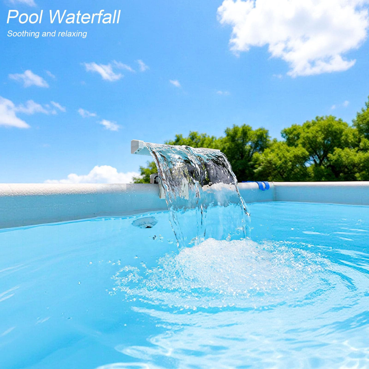 varesee pool-waterfall installation-steps shown for quick mounting