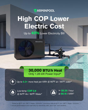 VARMINPOOL wifi control app lets you tune temperature remotely.