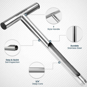 Varomorus T-style handle provides a comfortable grip during sampling.