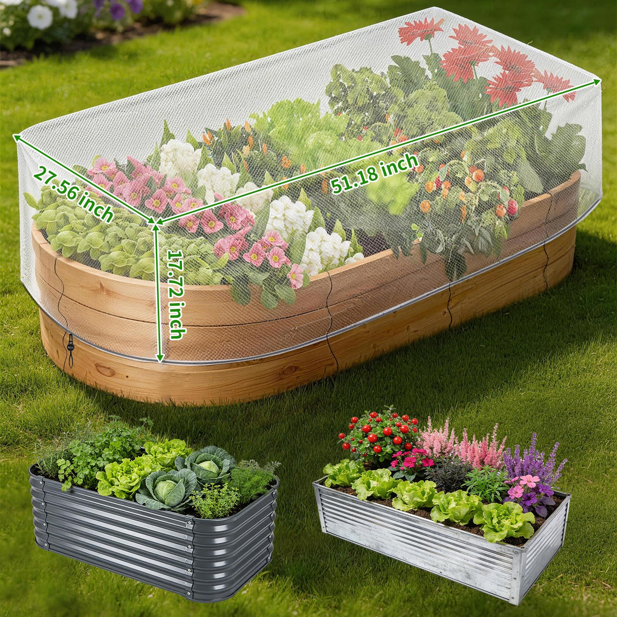 Varrisin drawstring-secured bottom keeps covers in place and blocks pests