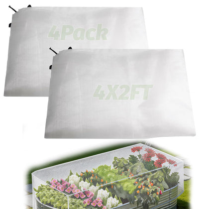 Varrisin garden netting for raised beds covers 4x2 ft areas while allowing light