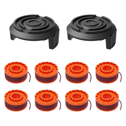VARSK 10-pack trimmer spools for quick replacement and efficient lawn trimming.