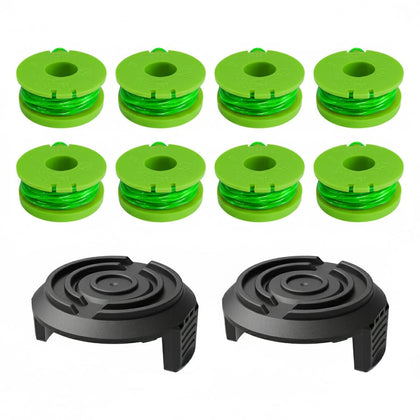 VARSK spare spool set for trimmer spools, green, enables quick replacement and reliable cutting performance.