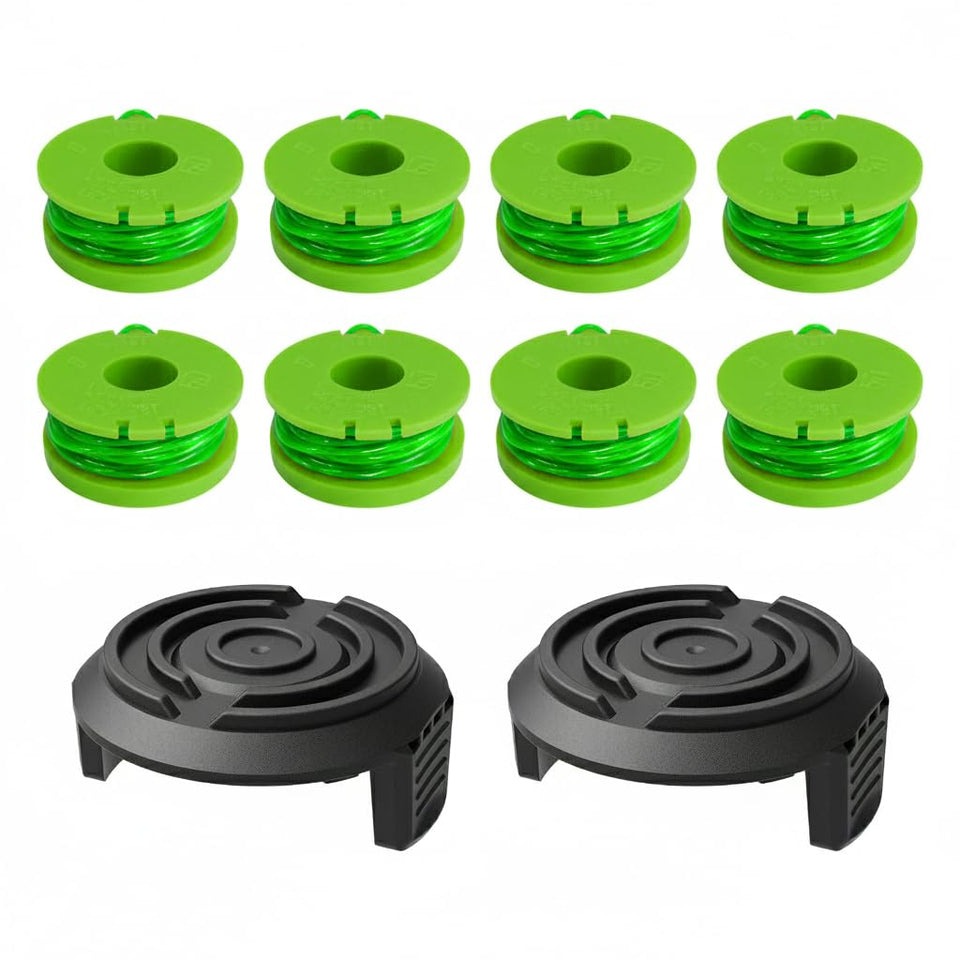 VARSK spare spool set for trimmer spools, green, enables quick replacement and reliable cutting performance.