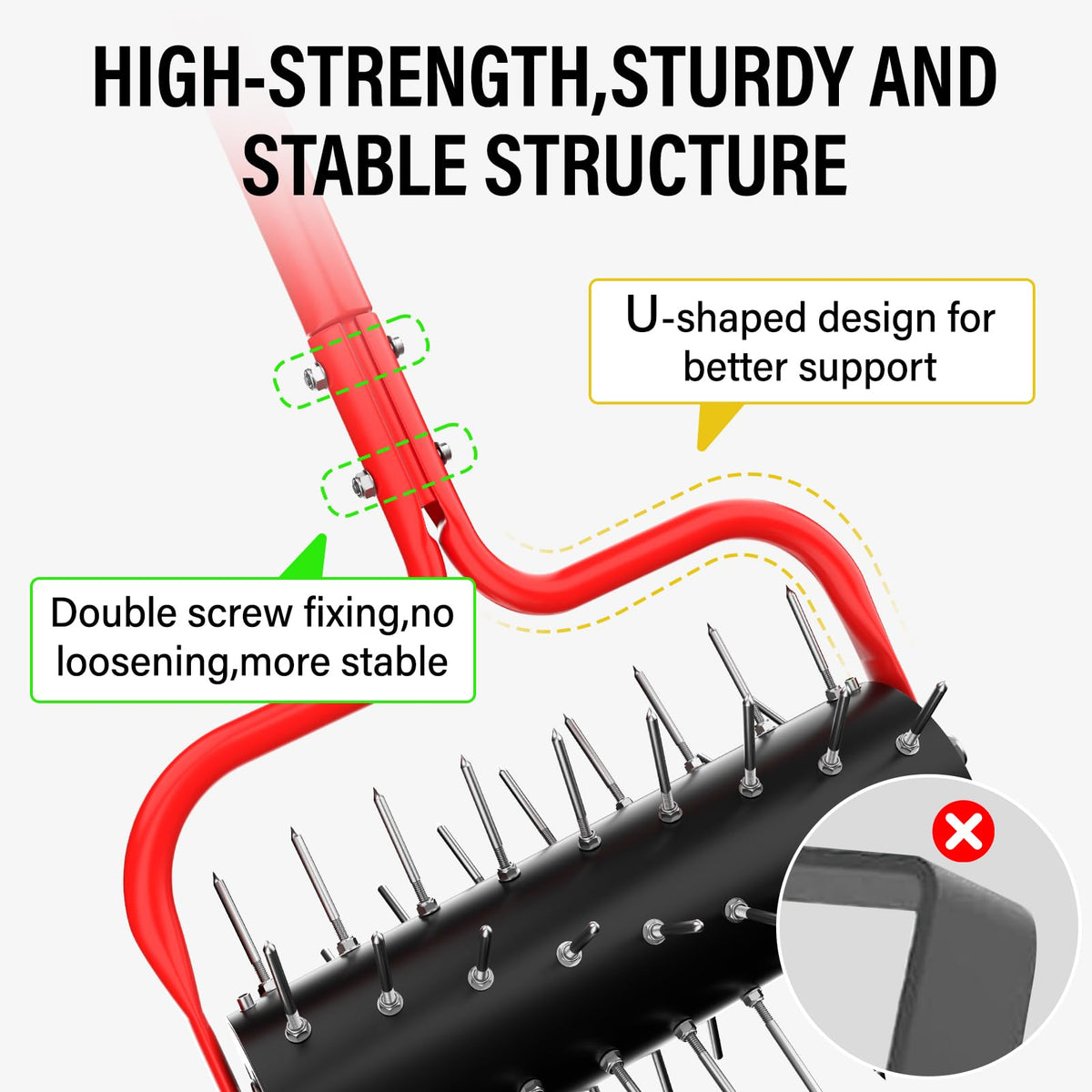 VASALAID adjustable handle enables comfortable use for tall or short users