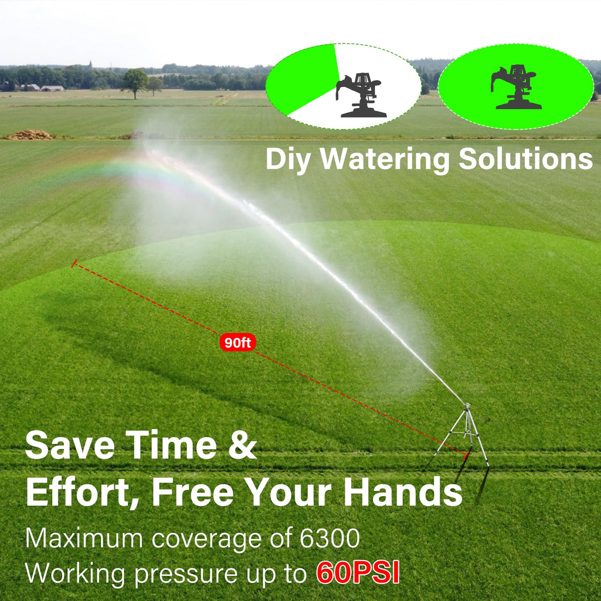 VASALAID extendable tripod legs reaching 50 inches for versatile yard layouts