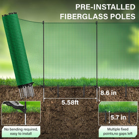 VASALAID plastic ground anchors secure the net on uneven ground.