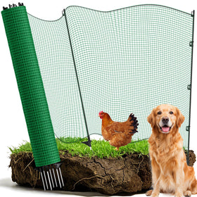 VASALAID temporary fence panel protecting garden crops from small animals