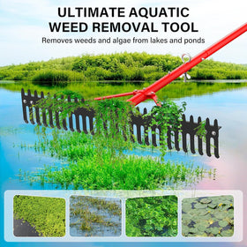 VASALAID weed rake multi-purpose use for leaves and lightweight debris