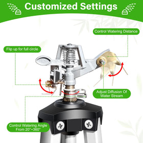 VASALAID yard sprinkler reaches up to 90 feet for large lawn irrigation