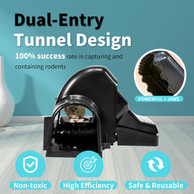 VASAMOMO trap in durable black ABS plastic housing
