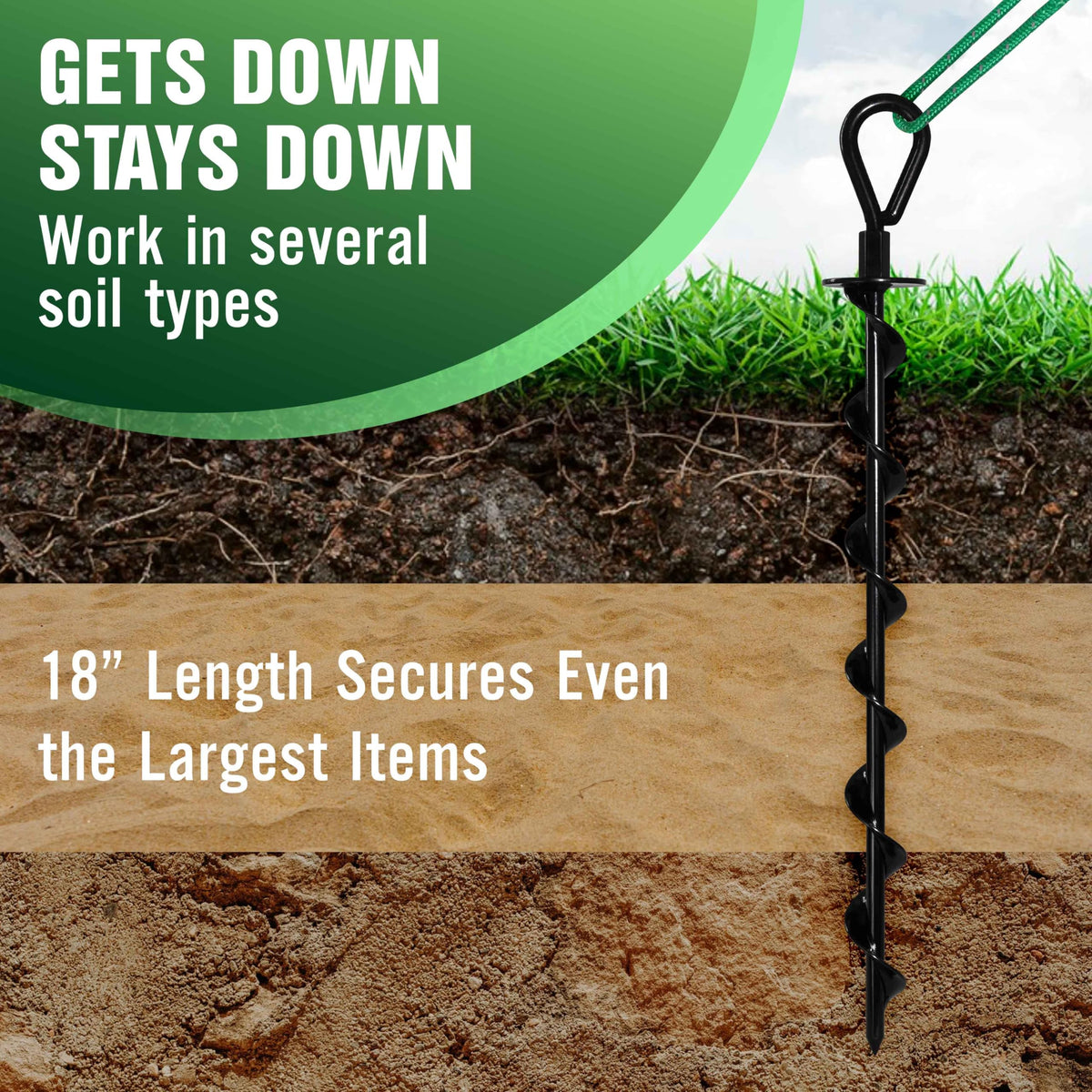 VASGOR anchors performing in hard clay or rocky soils
