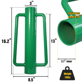 VASGOR Fence Post Driver green anti rust coating protects against weather