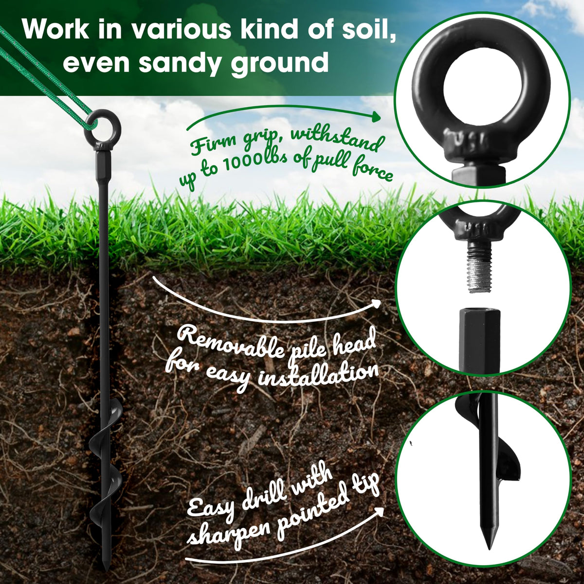 VASGOR staking kit in garden supports saplings during growth